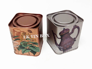 Caixa personalizada da lata do quadrado do chá de Langdon para a umidade do armazenamento do metal da tisana resistente