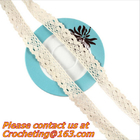 o estiramento elástico excelente faz crochê o laço feito a mão do algodão da guarnição 7cm do laço