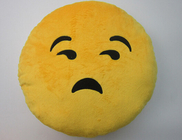 Os coxins e os descansos redondos do amarelo do Emoticon de Emoji encheram o brinquedo do luxuoso