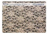 Tela de nylon CY-LW0018 antiencolhimento elegante do laço do algodão elástico da flor
