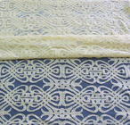 Da tela de nylon amarela do laço do algodão do voile tingidura Eco-amigável para a decoração CY-DK0035 da cortina