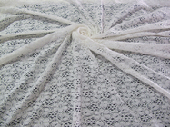 Tela de nylon do laço do algodão floral do marfim com tingidura livre do AZO para a senhora Pingamento CY-DK0029