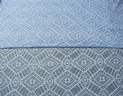 Malha de nylon da tela do laço do algodão geométrico dos azuis marinhos para o Nightwear SYD-0004