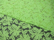 Verde de nylon da tela do laço do algodão floral bonito com o SYD-0013 de tingidura reactivo