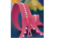 5# cor-de-rosa escolhem zíper rachado do diamante com a extremidade próxima para o sutiã, vestido, vestuário