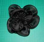 Corpete chiffon bonito da flor artificial do vestuário preto para o vestido de noite