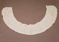 Mulheres artesanal Marfim 100 algodão Peter Pan crochê rendas gola para roupas