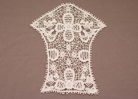 OEM personalizado Marfim algodão bordado Folho de íris crochê rendas colarinho para meninas blusa