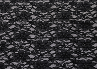 Black Black Jacquard Nylon spandex bordado mulheres vestido aparar tecidos rendas