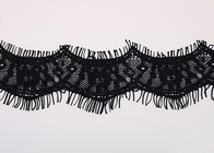 Personalizado roupas Eyelash negro onda Lace apara tecido para mulheres