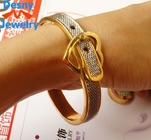 jóia da carcaça do metal do bracelete da pulseira de 2 mulheres da algema da fivela de cinto do tom