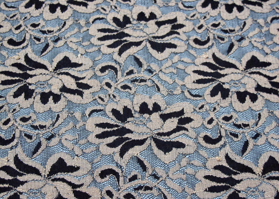 Tela elástica do laço da tenacidade alta do roupa interior, tela CY-LW0790 do laço da flor