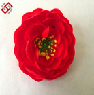 Cabeça de flor real de seda de Rosa de chá do diâmetro 10cm do toque do falso artificial