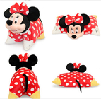 Descanso bonito vermelho da criança de Disney Minnie Mouse com cabeça de Minnie do luxuoso