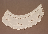 Marfim branco artesanal Peter Pan 100 algodão Crochet Lace gola para blusa