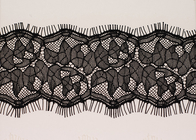 Lady OEM Black Wave Crochet algodão Eyelash Lace Trim para tecido