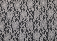 Jacquard branco Nylon Spandex bordados tecidos guarnição do laço
