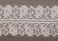 Larga bordada OEM Crochet algodão branco onda Eyelash Lace Trim
