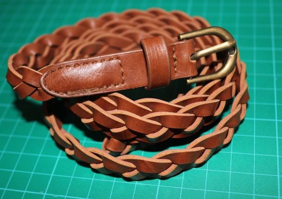 Correias da trança do plutônio de Brown do amigo de Eco para mulheres 1.5cm com a curvatura de prata do ouro
