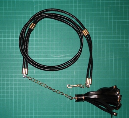 Corrente preta da cintura do plutônio das borlas, correias de pano de 1.5cm para mulheres metal e plutônio