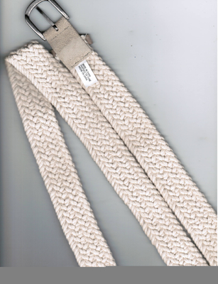 Correias feitas sob encomenda de pano da forma da trança do algodão para mulheres, correia do branco da largura de 3 - de 5cm