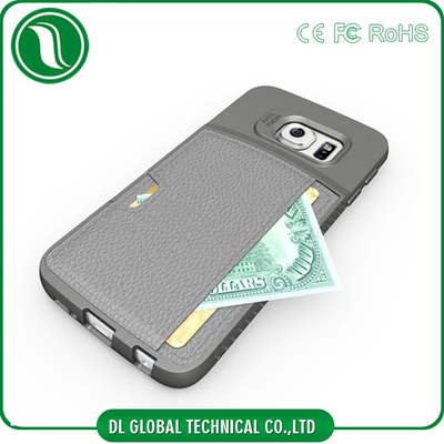 Casos de couro feitos sob encomenda de pouco peso do telemóvel para a galáxia S6 de Samsung