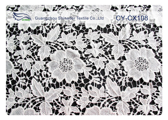 Algodão de nylon tela bordada do laço com largura CY-CX108 de 120cm