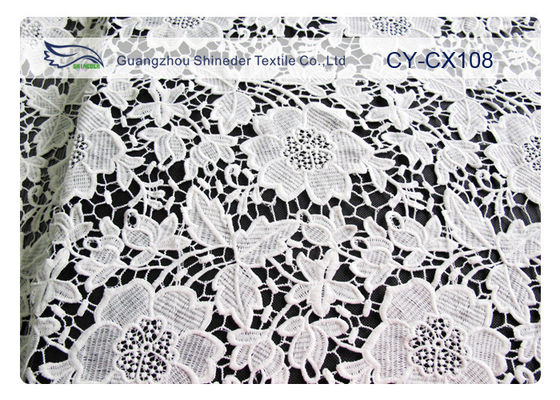 Algodão de nylon tela bordada do laço com largura CY-CX108 de 120cm