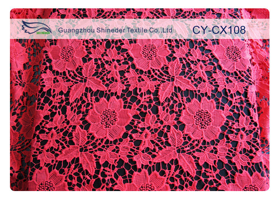 Forme a tela de nylon bordada roupa interior do laço do algodão/tela feita malha do laço