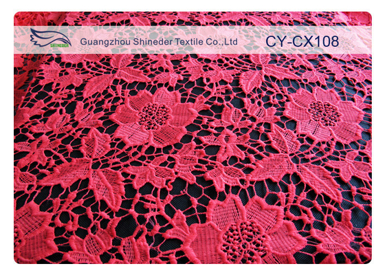 Forme a tela de nylon bordada roupa interior do laço do algodão/tela feita malha do laço