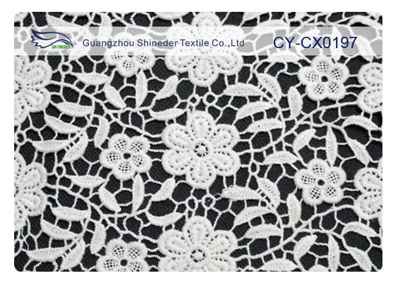 Tela bordada Eco-Amigável do laço para o vestido de casamento CY-CX0197