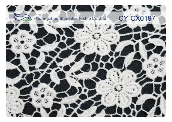Tela bordada Eco-Amigável do laço para o vestido de casamento CY-CX0197