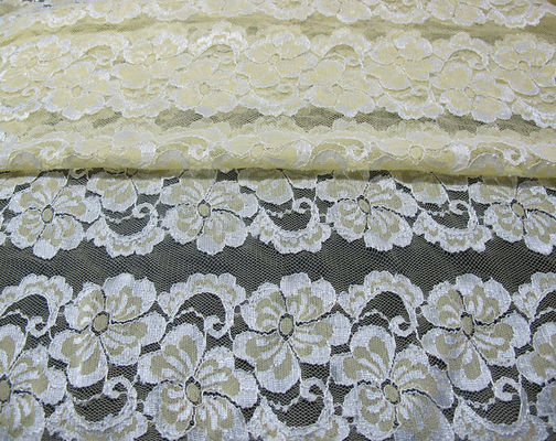 Tingidura Eco-amigável da tela elástica floral ondulada do laço para o vestido de noite CY-DK0037