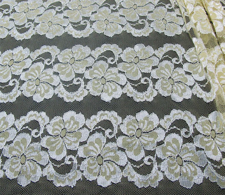 Tingidura Eco-amigável da tela elástica floral ondulada do laço para o vestido de noite CY-DK0037