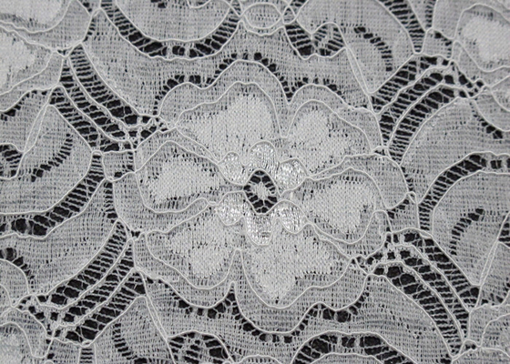 Tela elástica do laço do Spandex de nylon