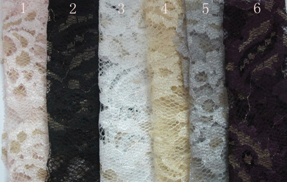 Tela metálica elástico do laço do roupa interior/tela amarrado do laço do jacquard