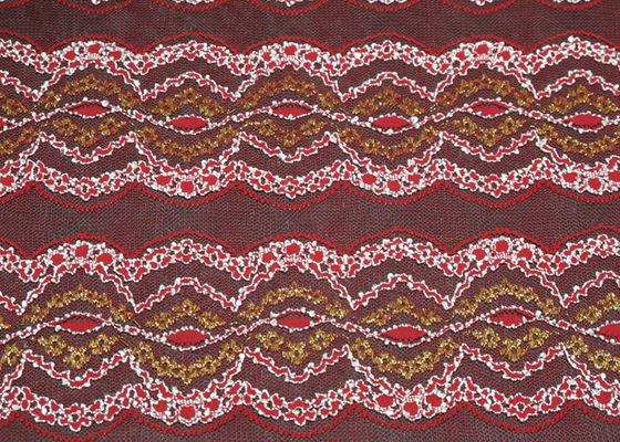 Tela do laço do ilhó da roupa interior elástica, antiestático metálicos e multi coloridos