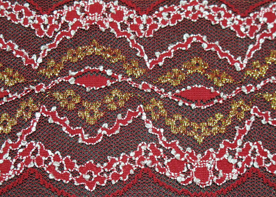 Tela do laço do ilhó da roupa interior elástica, antiestático metálicos e multi coloridos