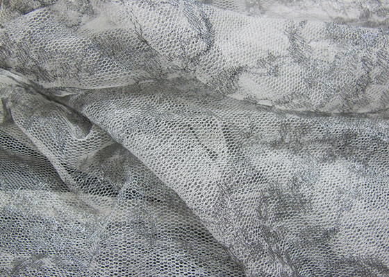 Tela metálica de prata de nylon do laço do fio para o Nightwear CY-LW0632 antiestático