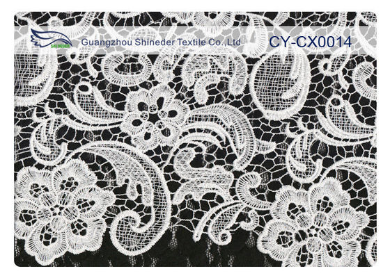 O nylon feito sob encomenda do OEM/ODM bordou a tela do laço para o vestido CY-CX0014