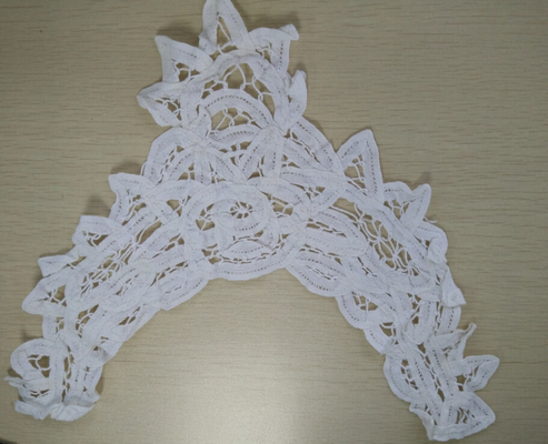 Colar 100% feito a mão personalizado do bordado do laço do pescoço do colar do laço do algodão