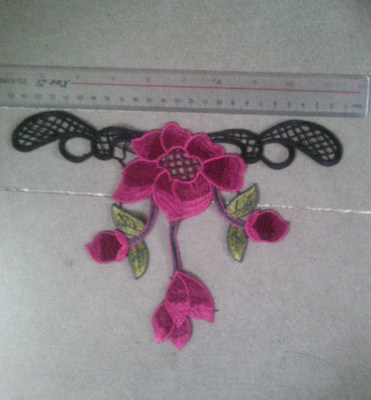 Teste padrão cor-de-rosa do colar do bordado do soluber da água para o acessório do vestuário