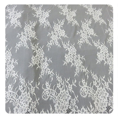 Guarnição elástica do laço da pestana de nylon branca bonita/guarnição decorativa do laço