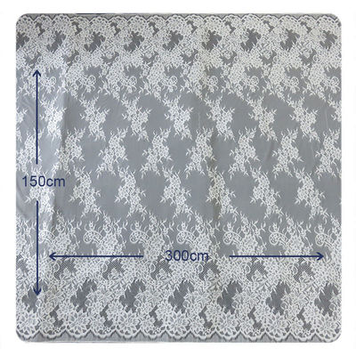 Guarnição elástica do laço da pestana de nylon branca bonita/guarnição decorativa do laço