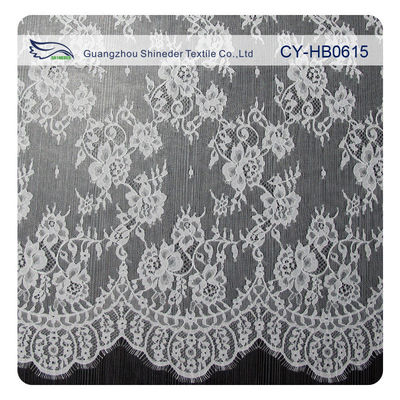 Guarnição do laço da pestana da costura da flor branca para o vestido de casamento nupcial
