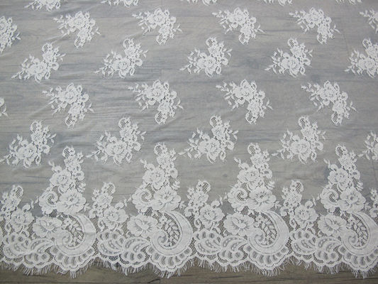 Tela nupcial da guarnição do laço do algodão amarrado para os vestidos de casamento CY-HB0478