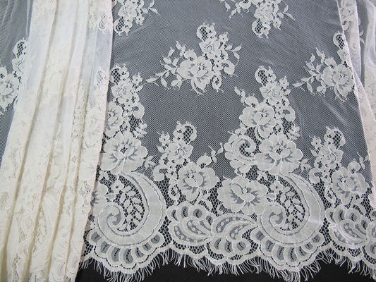 Tela nupcial da guarnição do laço do algodão amarrado para os vestidos de casamento CY-HB0478