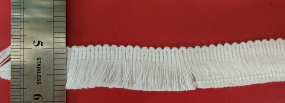 Brandamente densamente a franja curto faz crochê a afiação do laço/a guarnição laço do algodão