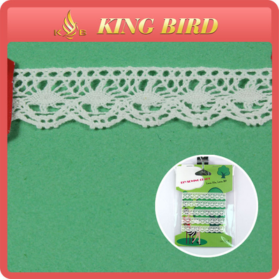 Algodão DIY da decoração da guarnição da fita do laço do aparamento do laço de DIY feito crochê