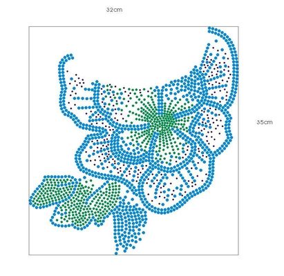 Transferências térmicas do cristal de rocha do teste padrão de flor coloridas com reparo quente para a camisa de T